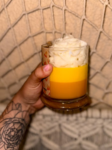 Candy Corn Whipped Candle