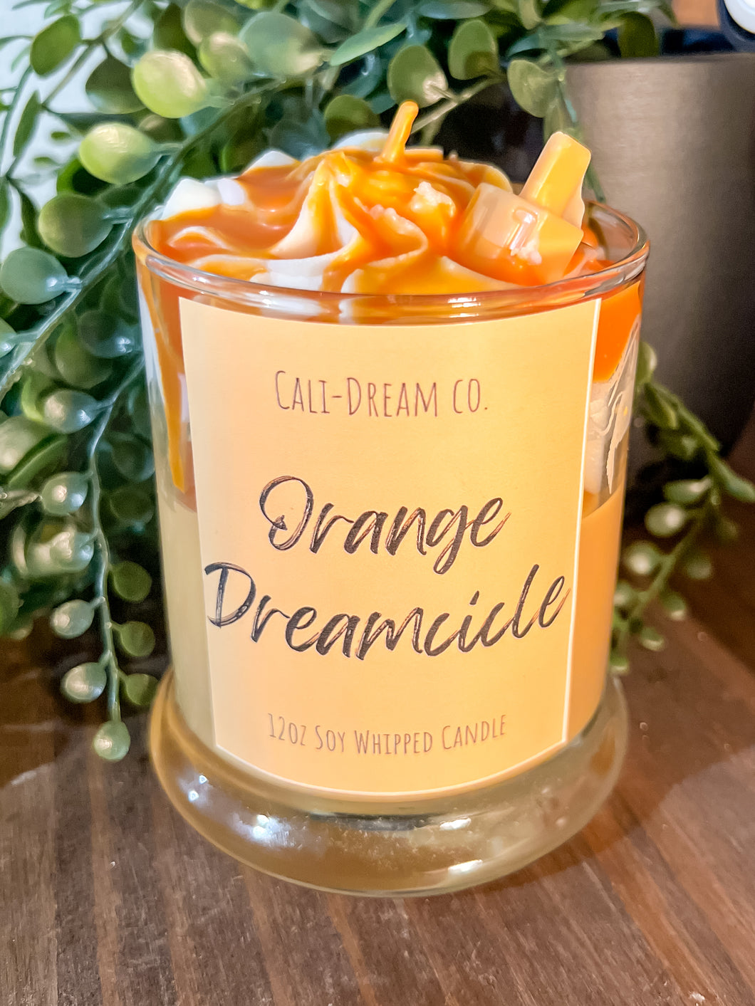 Orange dreamsicle Whipped Candle