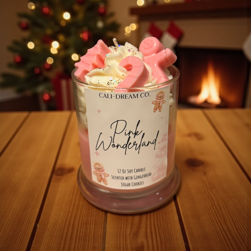 Pink Wonderland Christmas Candle