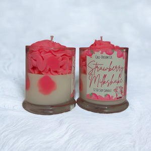 Strawberry Milkshake + Cow Candle