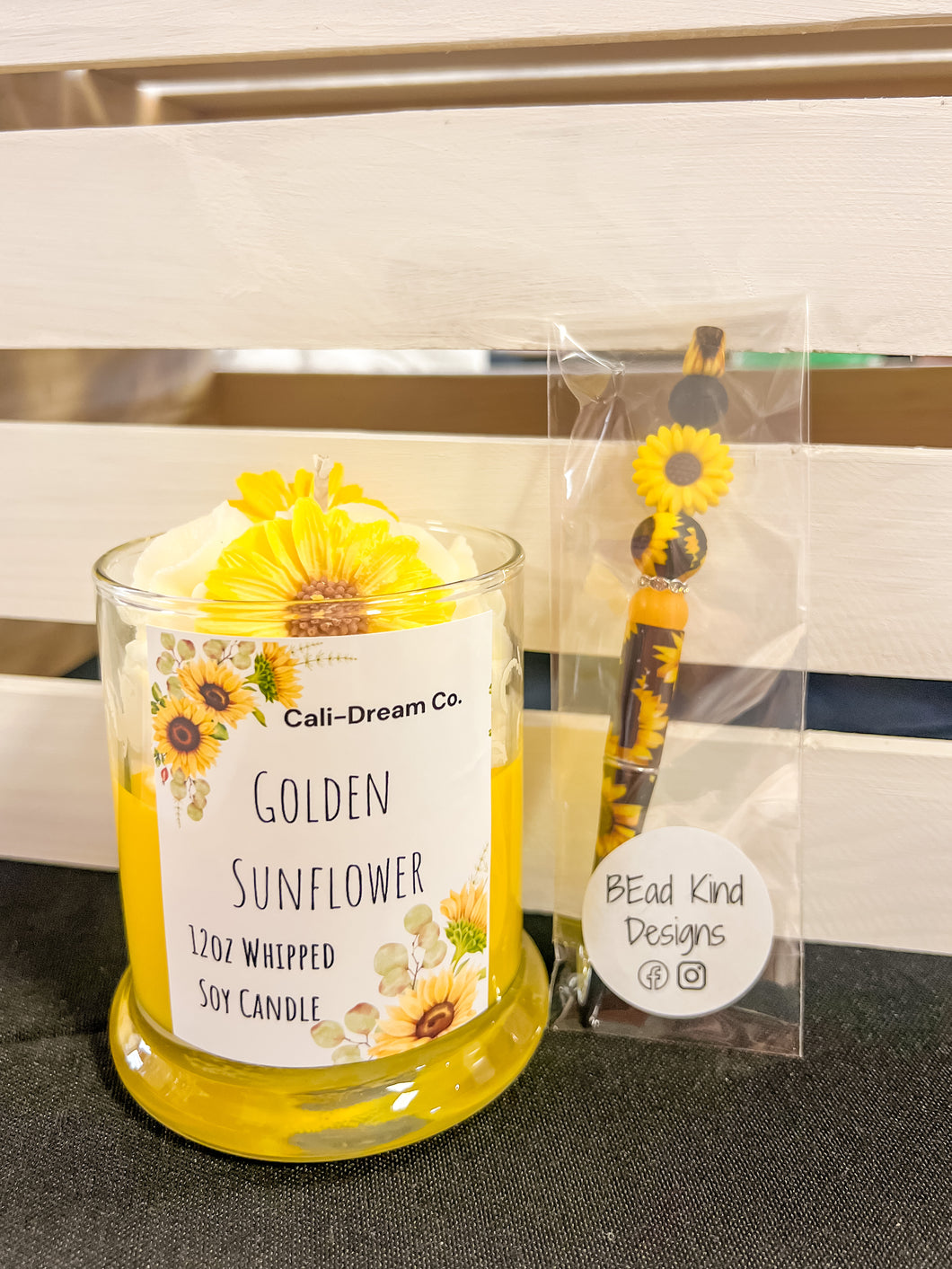 Sunflower Candle + Pen Bundle