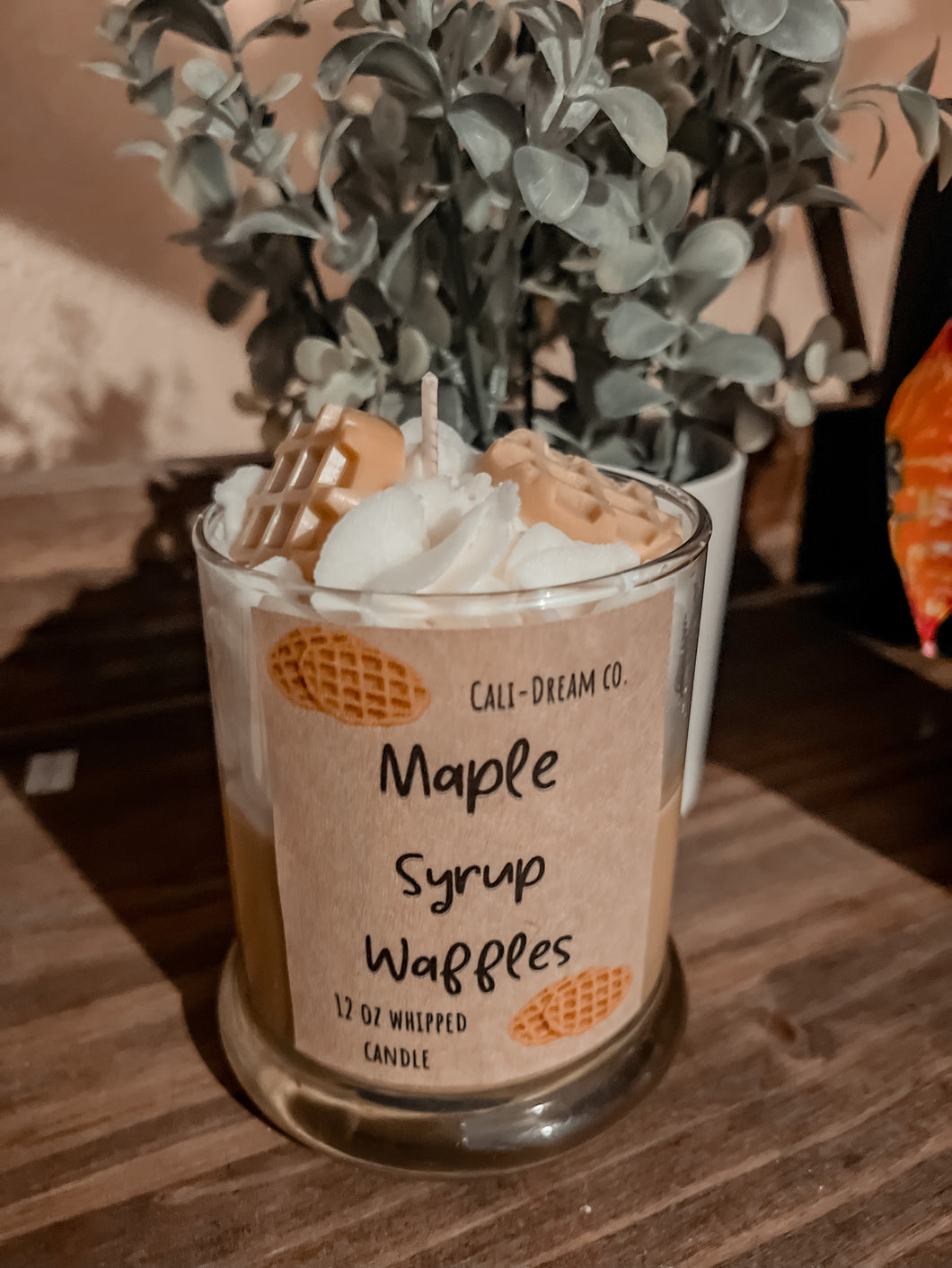Maple Syrup Waffles Whipped Candle